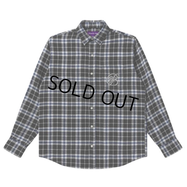 画像1: BlackEyePatch/B EMBLEM FLANNEL SHIRT（MULTI） (1)