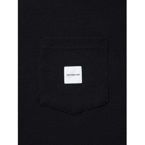 画像2: COOTIE PRODUCTIONS/T/C Waffle Error Fit L/S Tee（Black/White）［ワッフルエラーフィット長袖ポケT-25春夏］ (2)