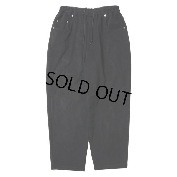 画像1: COOTIE PRODUCTIONS/Punching Faux Suede 5 Pocket Wide Easy Pants（Black）［パンチングビーガンスウェードワイドイージーパンツ-25春夏］ (1)