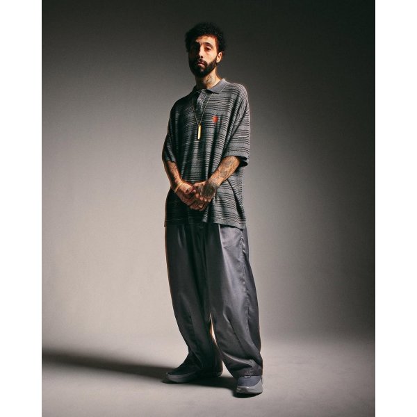 画像2: TIGHTBOOTH/BAGGY SLACKS（Black）［バギースラックス-25春夏］ (2)