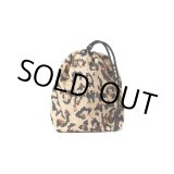 画像: WACKO MARIA/LEOPARD DRAWSTRING BAG（BEIGE）［レオパードドローストリングバッグ-25春夏］