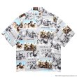 画像1: WACKO MARIA/STAND BY ME / HAWAIIAN SHIRT（GRAY）［ハワイアンシャツ-25春夏］ (1)