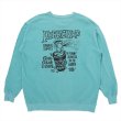 画像1: PORKCHOP/MAD SPRAY SWEAT（MINT GREEN）［クルーネックスウェット-25春夏］ (1)