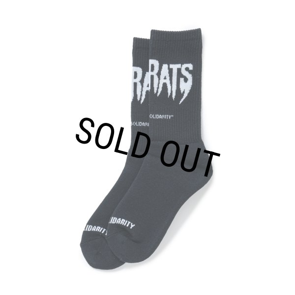 画像1: RATS/PILE SOCKS "THE RATS"（BLACK）［ソックス-25春夏］ (1)