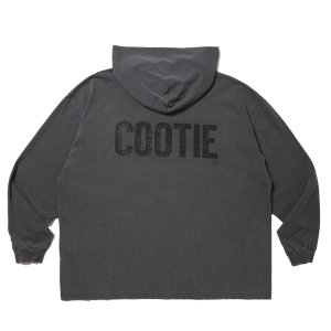 画像: COOTIE PRODUCTIONS/Pigment Dyed L/S Hooded Tee（Black）［ピグメントダイフーデッド長袖T-25春夏］