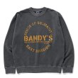 画像1: RATS/PIGMENT DYED CREW NECK SWEAT（BLACK）［ピグメントダイクルーネックスウェット-25春夏］ (1)