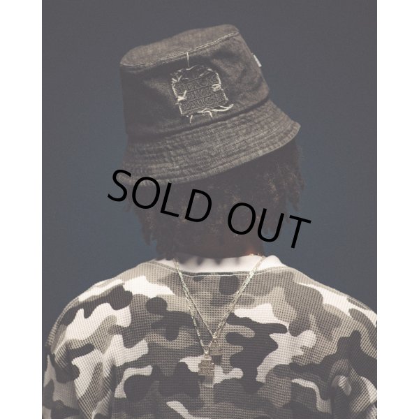 画像3: BlackEyePatch/OG LABEL PATCHED DENIM BUCKET HAT（BLACK） (3)