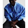 画像2: COOTIE PRODUCTIONS/120/2 Typewriter Cuba L/S Shirt（Blue）［キューバシャツ-25春夏］ (2)