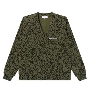 画像: BlackEyePatch/OE LOGO LEOPARD PATTERNED CARIDIGAN（OLIVE）