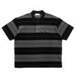 画像1: COOTIE PRODUCTIONS/Velour Border S/S Polo（Black）［ベロアボーダーポロ-25春夏］ (1)