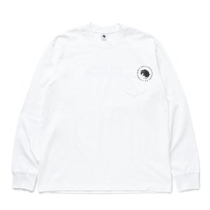 画像: RATS/CIRCLE POCKET L/S TEE（WHITE）［プリント長袖ポケT-25春夏］