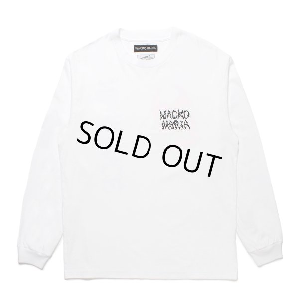 画像2: WACKO MARIA/NECKFACE / WASHED HEAVY WEIGHT LONG SLEEVE T-SHIRT（WHITE）［プリント長袖T-25春夏］ (2)