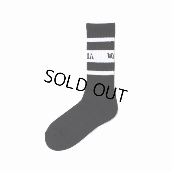 画像2: WACKO MARIA/LOGO JACQUARD SOCKS（BLACK/WHITE）［ロゴジャガードソックス-25春夏］ (2)