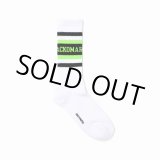 画像: WACKO MARIA/LOGO JACQUARD SOCKS（WHITE/GREEN）［ロゴジャガードソックス-25春夏］