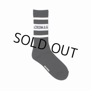 画像: WACKO MARIA/LOGO JACQUARD SOCKS（BLACK/WHITE）［ロゴジャガードソックス-25春夏］