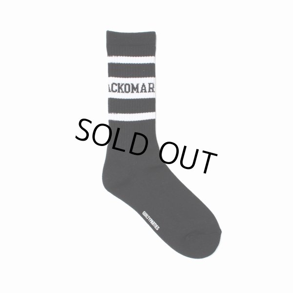画像1: WACKO MARIA/LOGO JACQUARD SOCKS（BLACK/WHITE）［ロゴジャガードソックス-25春夏］ (1)