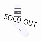 画像: WACKO MARIA/LOGO JACQUARD SOCKS（WHITE/BLACK）［ロゴジャガードソックス-25春夏］