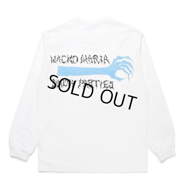 画像1: WACKO MARIA/NECKFACE / WASHED HEAVY WEIGHT LONG SLEEVE T-SHIRT（WHITE）［プリント長袖T-25春夏］ (1)