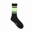 画像1: WACKO MARIA/LOGO JACQUARD SOCKS（BLACK/GREEN）［ロゴジャガードソックス-25春夏］ (1)