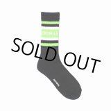 画像: WACKO MARIA/LOGO JACQUARD SOCKS（BLACK/GREEN）［ロゴジャガードソックス-25春夏］