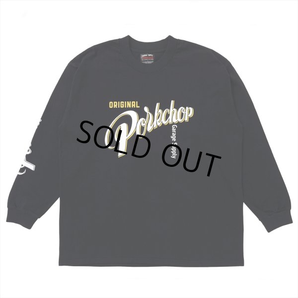 画像1: PORKCHOP/CRS LOGO L/S TEE（BLACK）［プリント長袖T-25春夏］ (1)