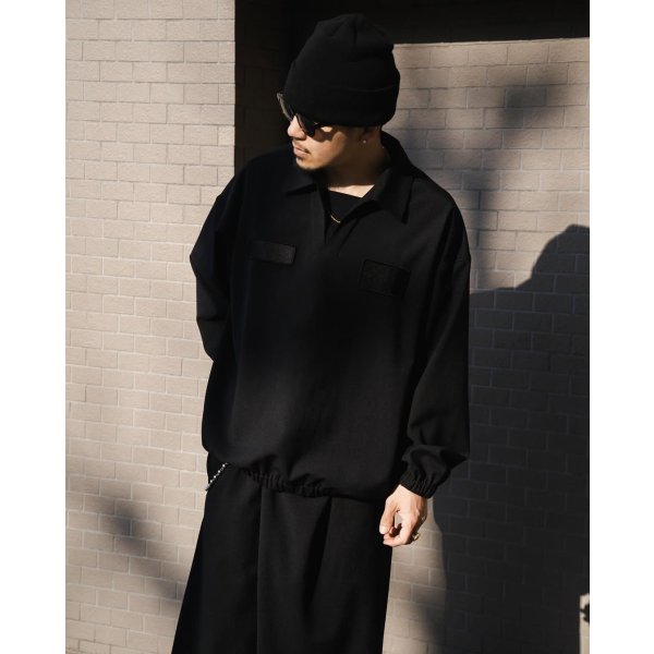 COOTIE PRODUCTIONS/Leno Cloth Squeeze Holes Skipper(Black COOTIE PRODUCTIONS/Leno Cloth Squeeze Holes Skipper(Black