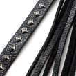 画像4: CALEE/STUDS & TASSEL LEATHER LONG KEY RING（BLACK）［レザーロングキーリング-25春夏］ (4)