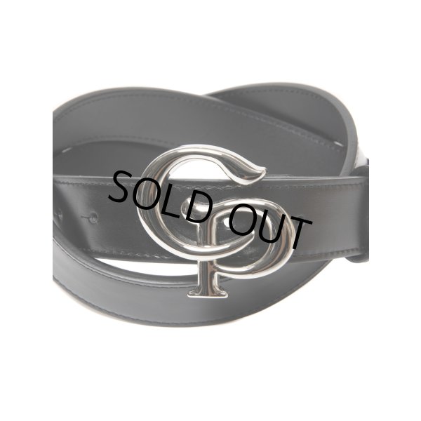 画像2: COOTIE PRODUCTIONS/Symbol Buckle Leather Belt（Silver）［シンボルバックルレザーベルト-25春夏］ (2)