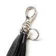 画像2: CALEE/STUDS & TASSEL LEATHER LONG KEY RING（BLACK）［レザーロングキーリング-25春夏］ (2)