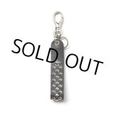 画像: CALEE/STUDS LEATHER FLAT KEY RING（BLACK）［フラットキーリング-25春夏］