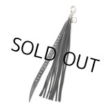 画像: CALEE/STUDS & TASSEL LEATHER LONG KEY RING（BLACK）［レザーロングキーリング-25春夏］