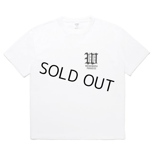 画像1: WACKO MARIA/WASHED HEAVY WEIGHT T-SHIRT（WHITE）［プリントT-25春夏］ (1)