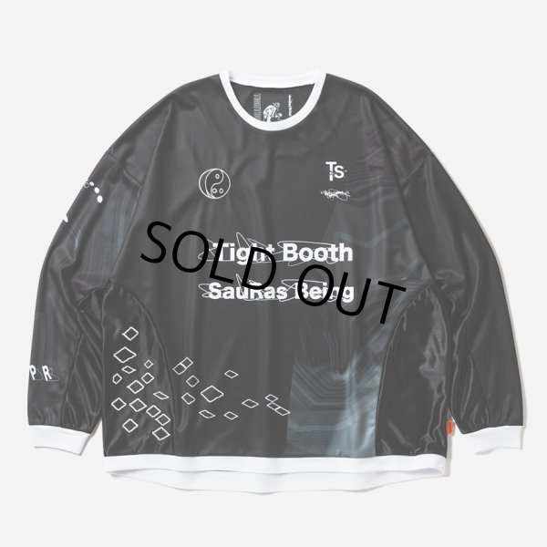 画像1: TIGHTBOOTH x SauRas Being L/S SOCCER JERSEY（Black）［サッカージャージ-25春夏］ (1)