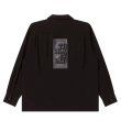 画像1: BlackEyePatch/HWC EMBROIDERED OPEN COLLARED L/S SHIRT（BLACK） (1)