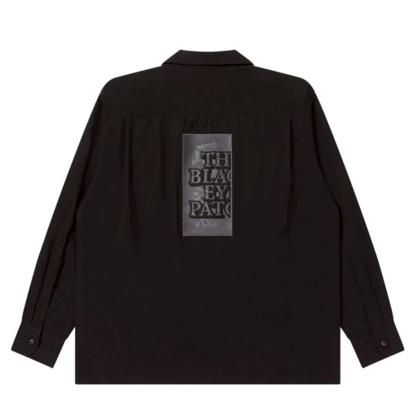 画像1: BlackEyePatch/HWC EMBROIDERED OPEN COLLARED L/S SHIRT（BLACK） (1)