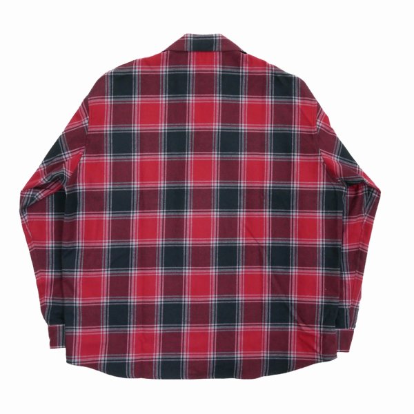 画像2: ROTTWEILER/R9 NEL CHECK SHIRT（RED）［ネルチェックシャツ-25春夏］ (2)