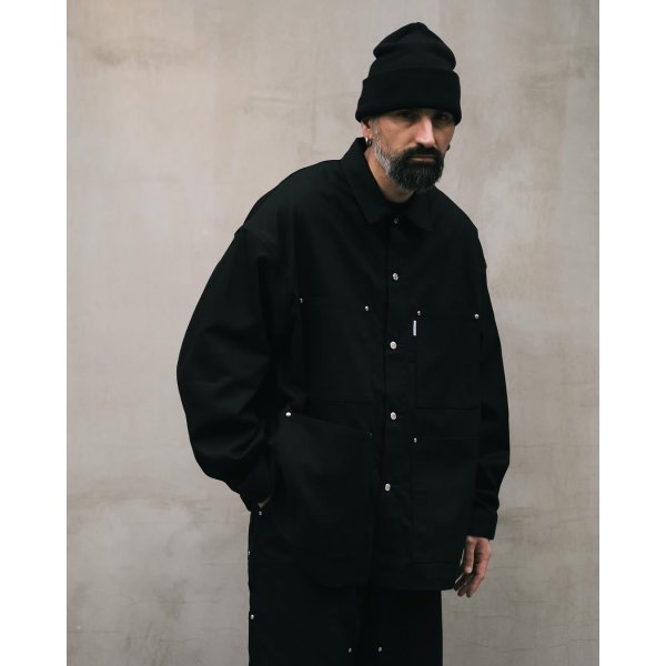 画像3: COOTIE PRODUCTIONS/Abyss Dyed Duck Coverall（Black）［ダックカバーオール-25春夏］ (3)