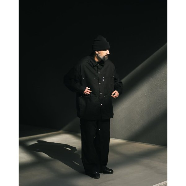 画像4: COOTIE PRODUCTIONS/Abyss Dyed Duck Coverall（Black）［ダックカバーオール-25春夏］ (4)