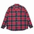画像1: ROTTWEILER/R9 NEL CHECK SHIRT（RED）［ネルチェックシャツ-25春夏］ (1)