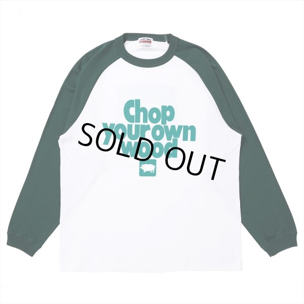 画像1: PORKCHOP/CYOW RAGLAN L/S TEE（EMERALD/GREEN）［ラグラン長袖T-25春夏］ (1)