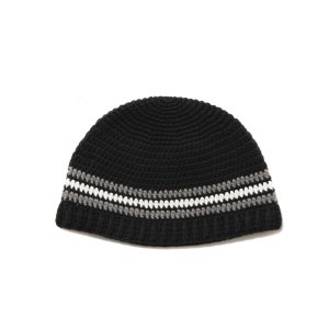 画像: COOTIE PRODUCTIONS/Crochet Cuffless Beanie（Black Line）［カフレスビーニー-25春夏］
