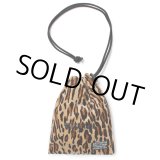 画像: WACKO MARIA/LEOPARD VELOUR DRAWSTRING BAG（BEIGE）［レオパードベロアドローストリングバッグ-25春夏］