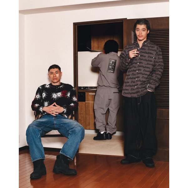 画像3: BlackEyePatch/SMALL HWC NYLON TRACK PANTS（GRAY） (3)