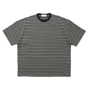 画像: COOTIE PRODUCTIONS/Jacquard Border S/S Tee（Black）［ジャガードボーダーT-25春夏］
