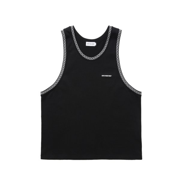 画像1: COOTIE PRODUCTIONS/Jacquard Ringer Error Fit Tank Top（Black）［エラーフィットタンクトップ-25春夏］ (1)