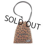 画像: WACKO MARIA/LEOPARD VELOUR DRAWSTRING BAG（BROWN）［レオパードベロアドローストリングバッグ-25春夏］