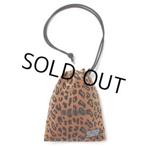 画像: WACKO MARIA/LEOPARD VELOUR DRAWSTRING BAG（BROWN）［レオパードベロアドローストリングバッグ-25春夏］