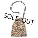 画像: WACKO MARIA/LEOPARD VELOUR DRAWSTRING BAG（BEIGE）［レオパードベロアドローストリングバッグ-25春夏］