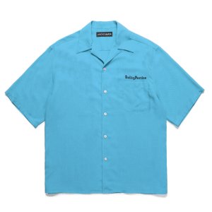 画像: WACKO MARIA/50'S OPEN COLLAR SHIRT（BLUE）［50'Sオープンカラーシャツ-25春夏］