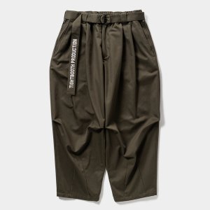 画像: TIGHTBOOTH/HERRINGBONE BALLOON PANTS（Olive）［ヘリンボーンバルーンパンツ-25春夏］